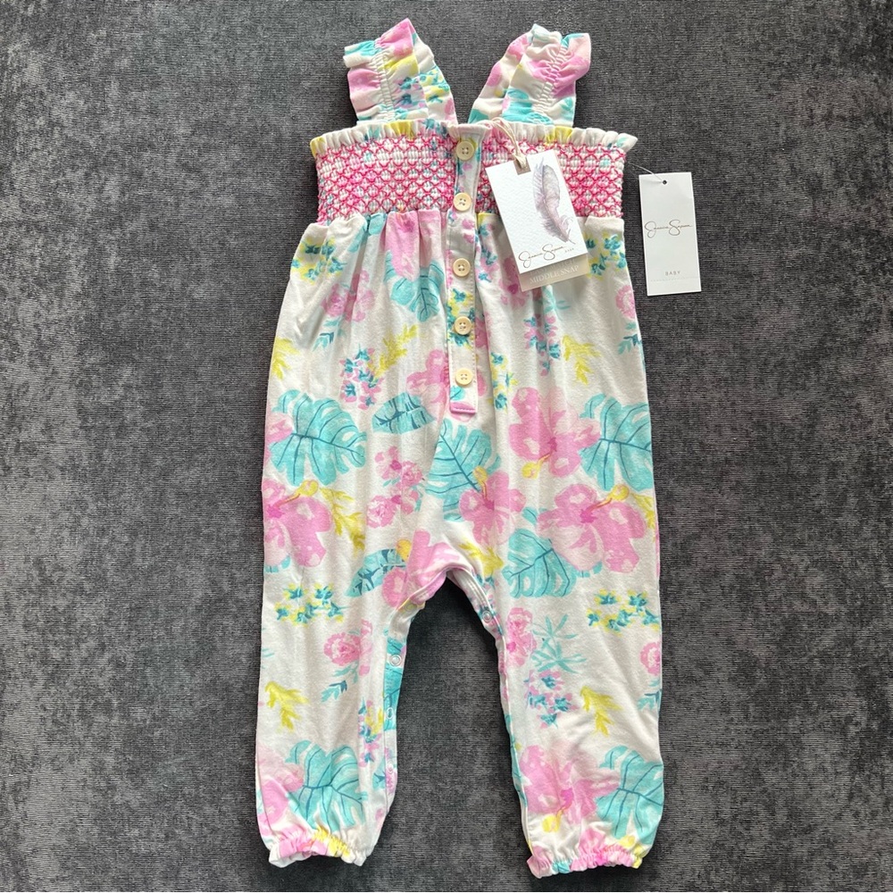 NWT Jessica Simpson Tropical Coverall Size 12 Months